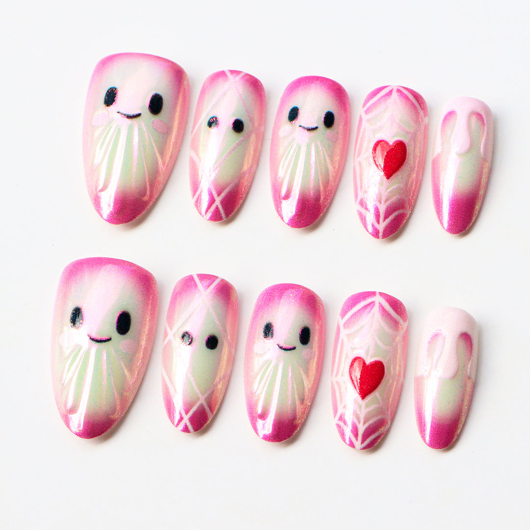 Playful Cartoon Jellyfish Press-On Nails