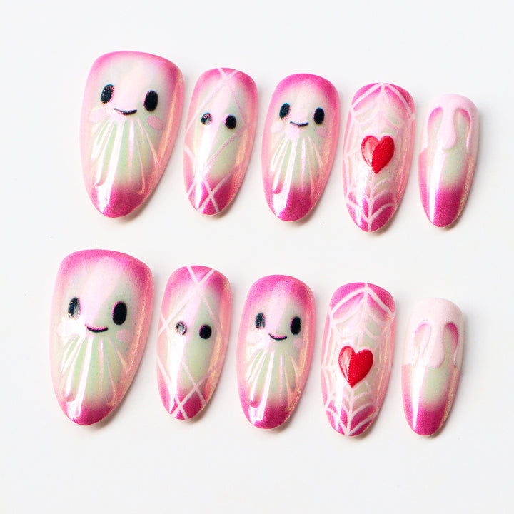 Playful Cartoon Jellyfish Press-On Nails