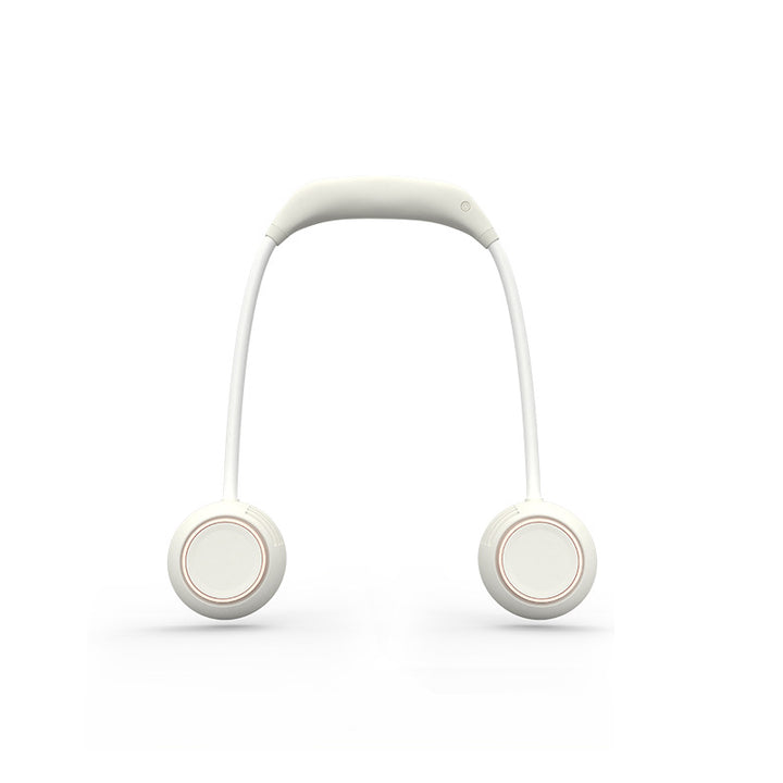 Cooling hands-free wearable neck fan with dual adjustable air outlets USB-C rechargeable Kalsten
