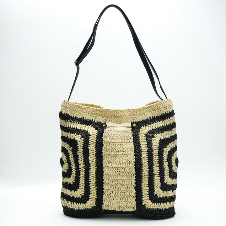 Handcrafted tote bag with geometric design Kalsten
