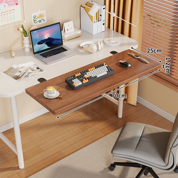 Long Under-Desk Pull-Out Sliding Keyboard and Work Surface Shelf