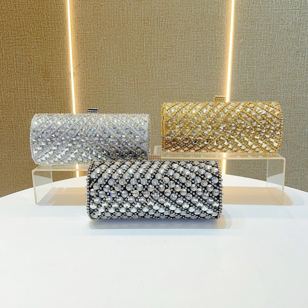 Sparkling Crystal-Studded Evening Clutch