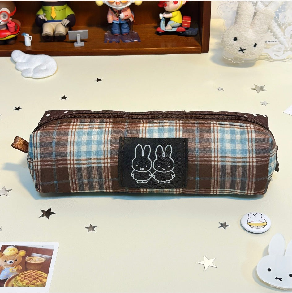Stylish Plaid Pencil Pouch
