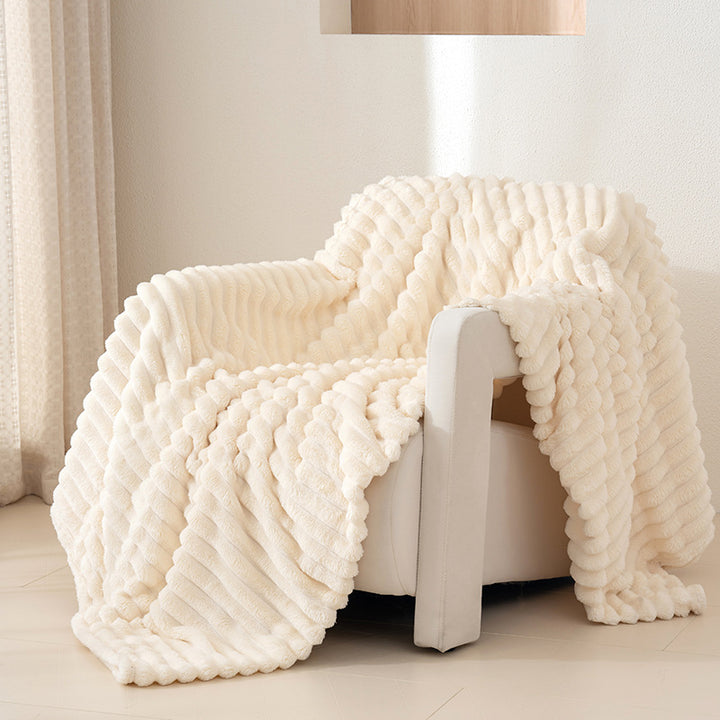 Textured Plush Throw Blanket Kalsten