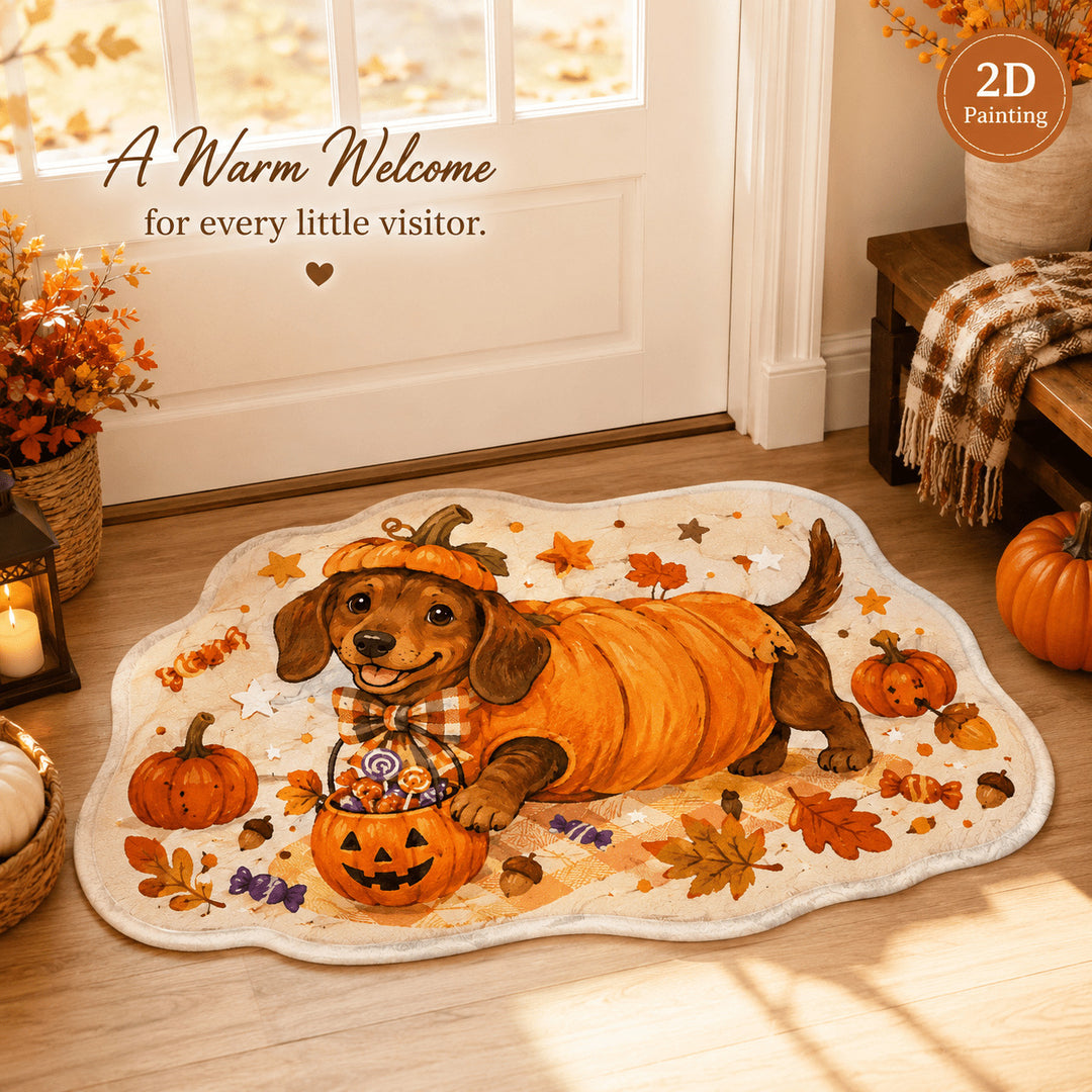 Pumpkin-Shaped Bath Mat