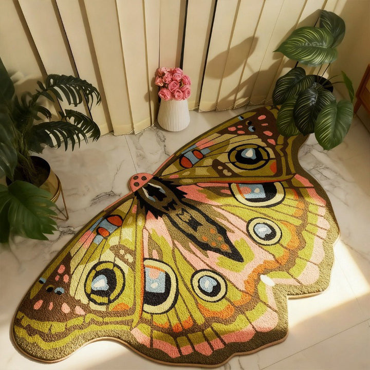Artistic Butterfly-Shaped Floor Mat for Home
