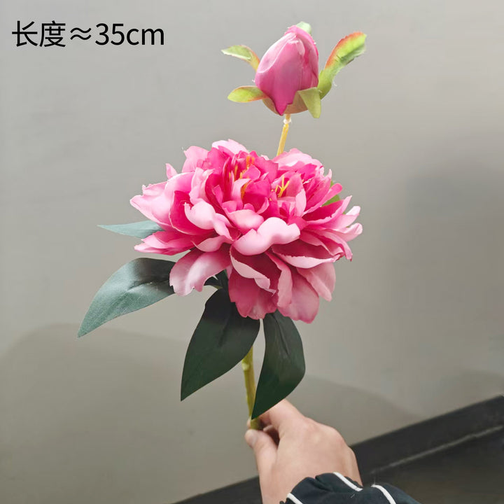 Realistic Faux Peony Stem