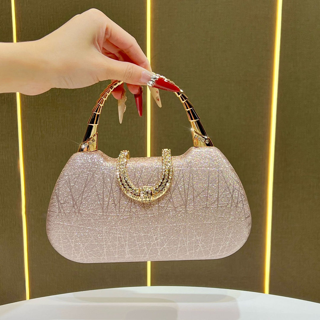 Rhinestone-Detail Evening Handbag