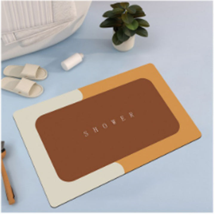 Luxurious Abstract Marble Bath Mat Kalsten