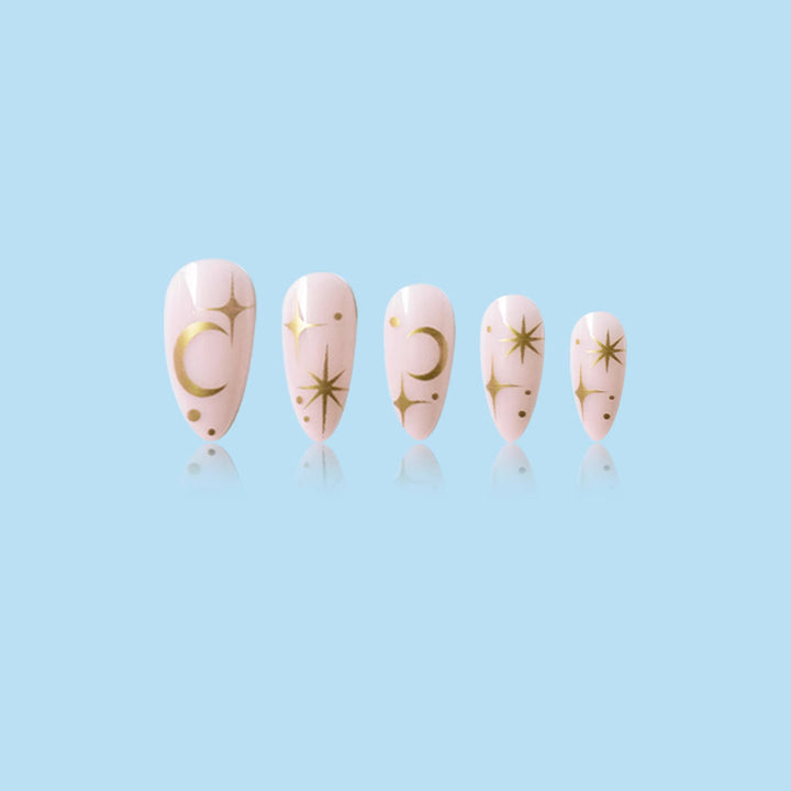 Celestial Design Press-On Nail Art Kalsten