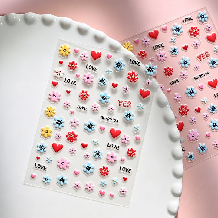Decorative 3D Floral and Butterfly Nail Art Charms