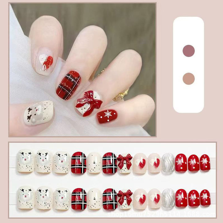Festive Holiday-Themed Press-On Nails Kalsten