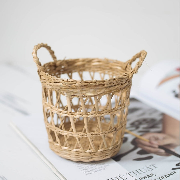Natural Fiber Decorative Storage Basket Kalsten