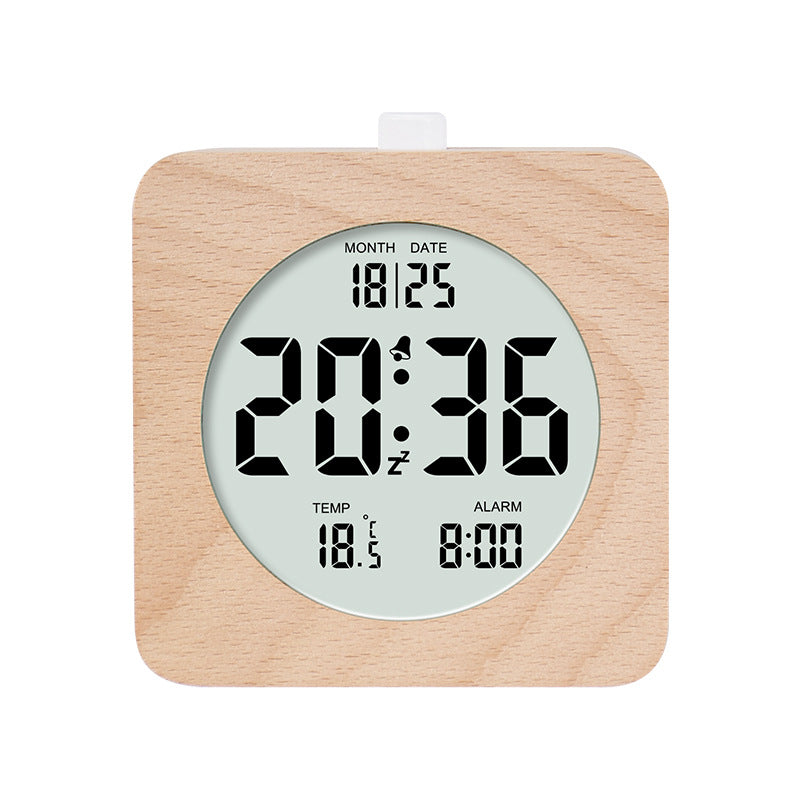 Digital wood alarm clock with temperature display Kalsten