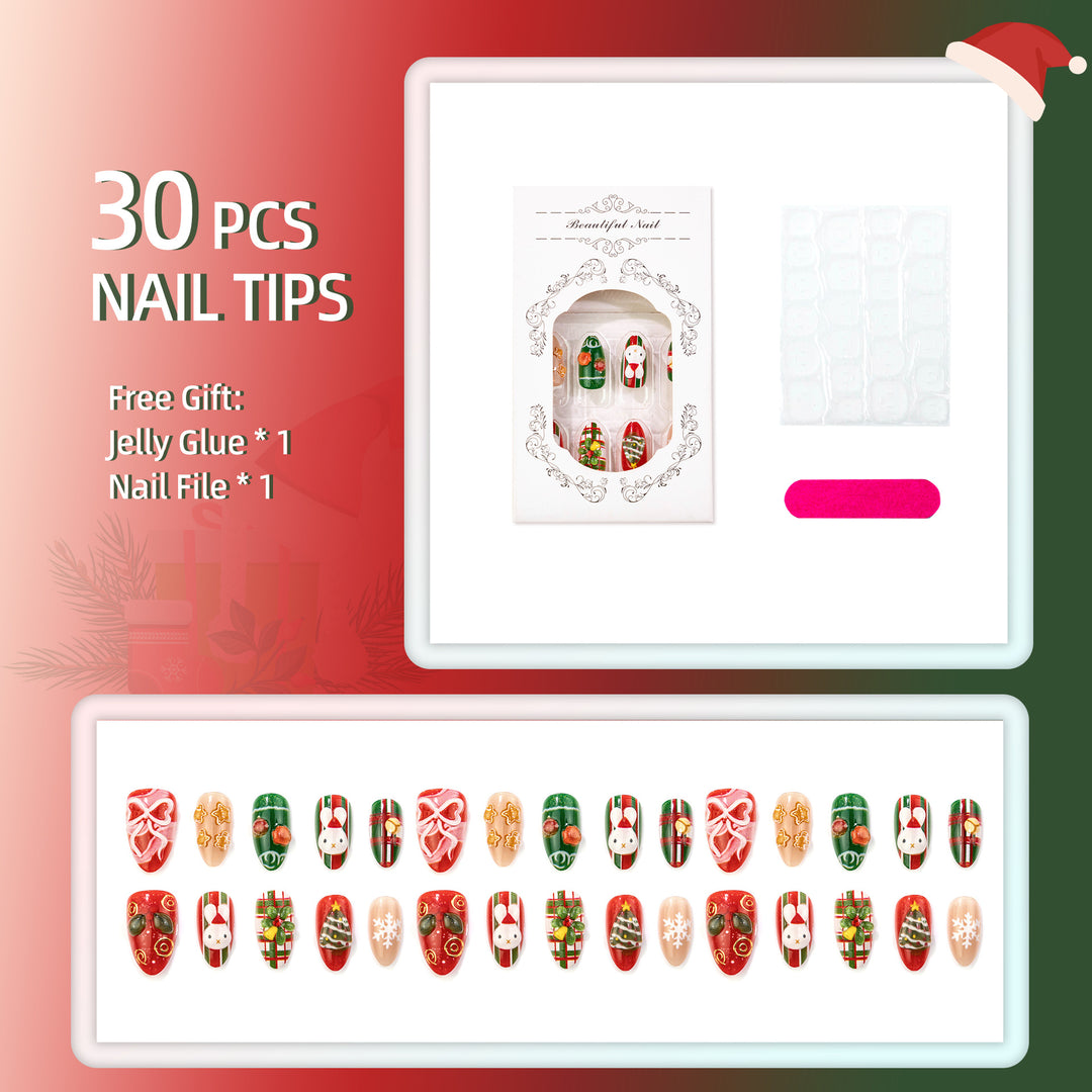 Holiday-Themed Press-On Nail Set Kalsten