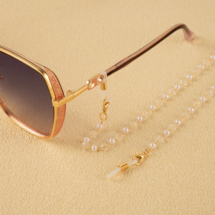 Elegant Pearl and Crystal Eyewear Chain Kalsten