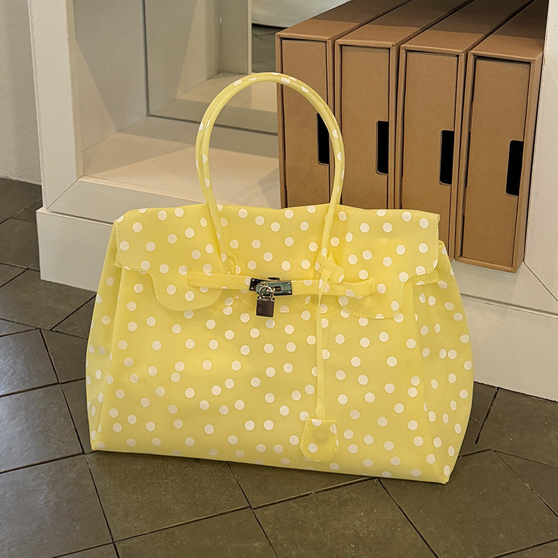 Polka Dot Handheld Tote