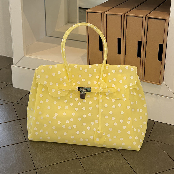 Polka Dot Handheld Tote