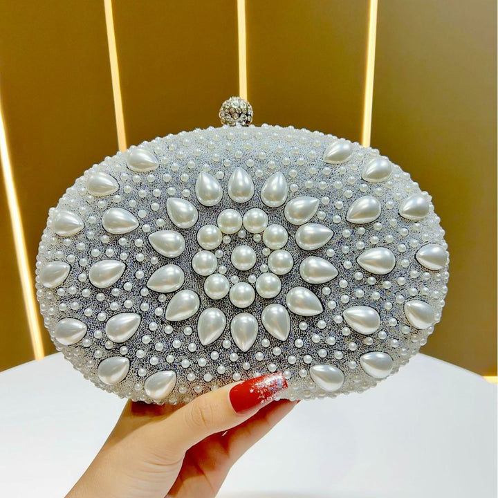 Pearl-Embellished Clutch