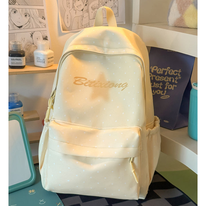 Charming Polka Dot Casual Backpack Kalsten
