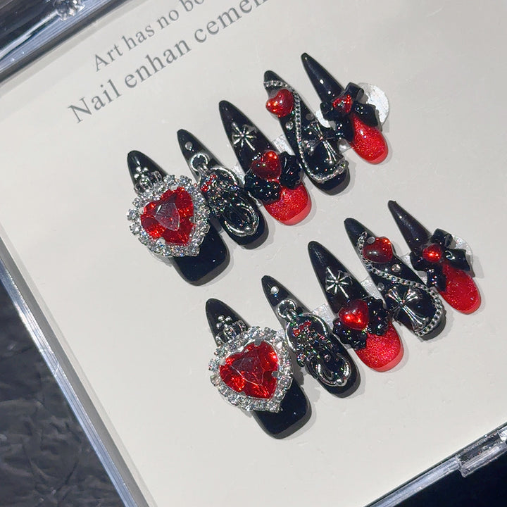 Gothic Heart Charm Nail Art Set