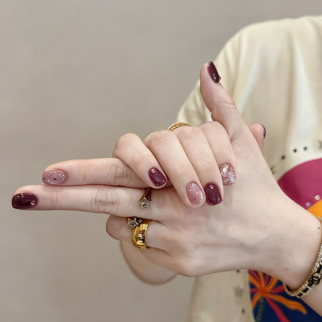 Artistic Glitter Nail Enhancements
