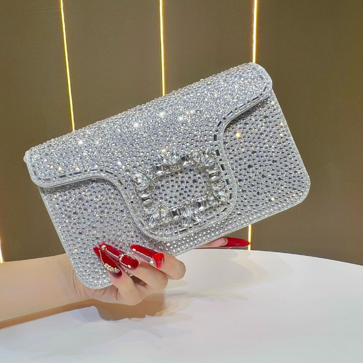Sparkling Crystal-Embellished Evening Clutch
