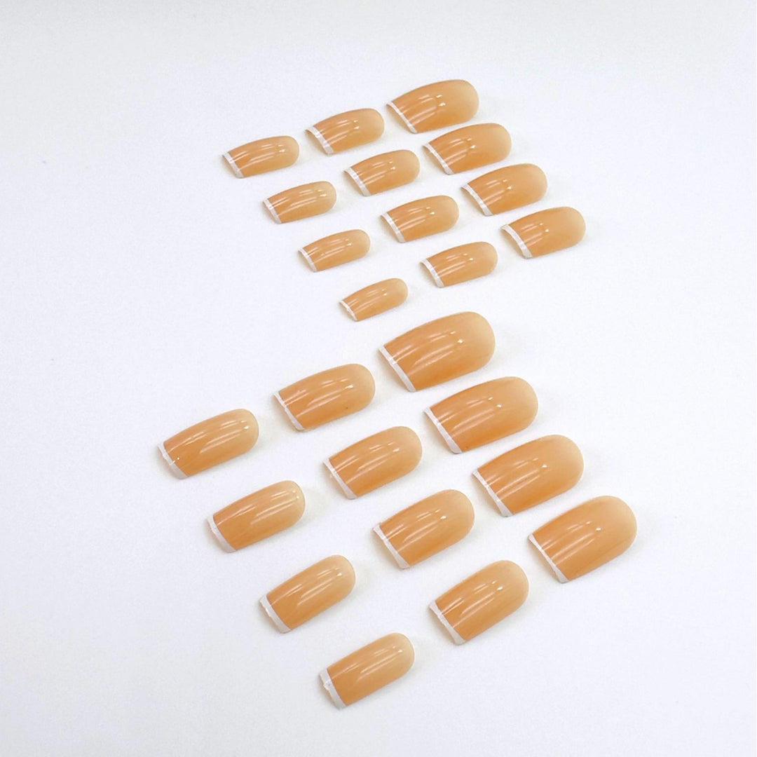 Elegant French Tip Nail Set