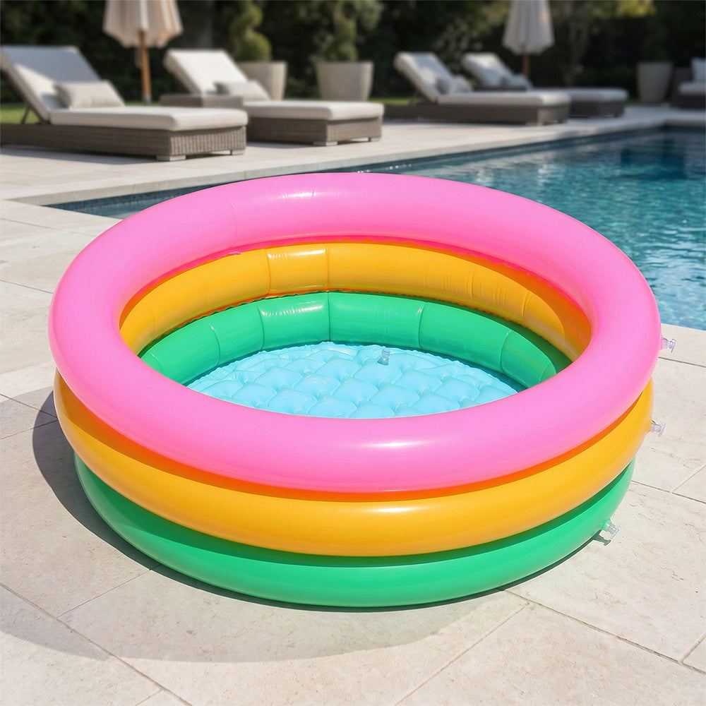 Women inflatable paddling pool with colorful sea design Kalsten