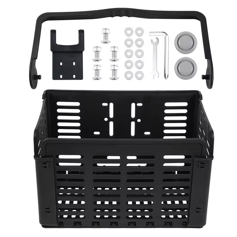 removable vented front bicycle cargo basket with universal handlebar mount Kalsten