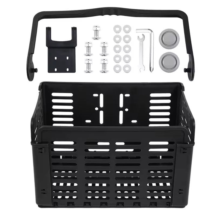 removable vented front bicycle cargo basket with universal handlebar mount Kalsten