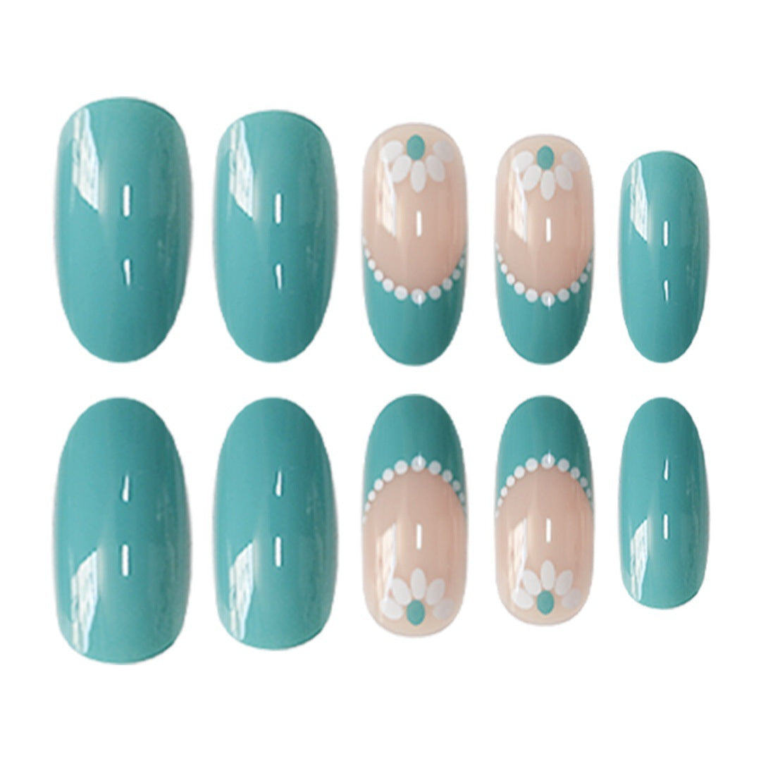 Elegant Floral Accent Nail Art Set Kalsten