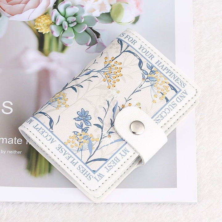 Floral Design Compact Wallet Kalsten