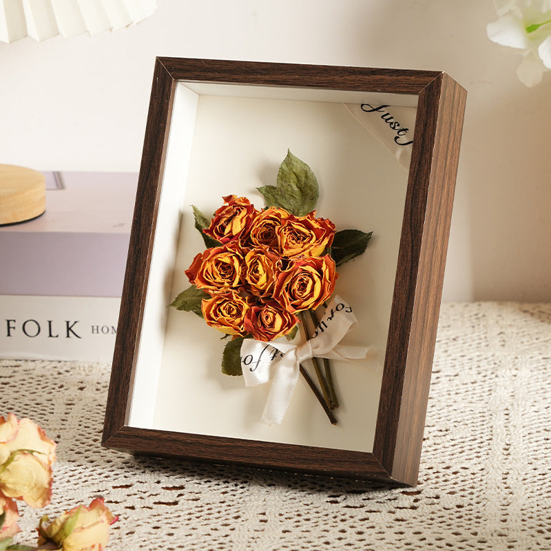 Vintage Floral Shadow Box Frame
