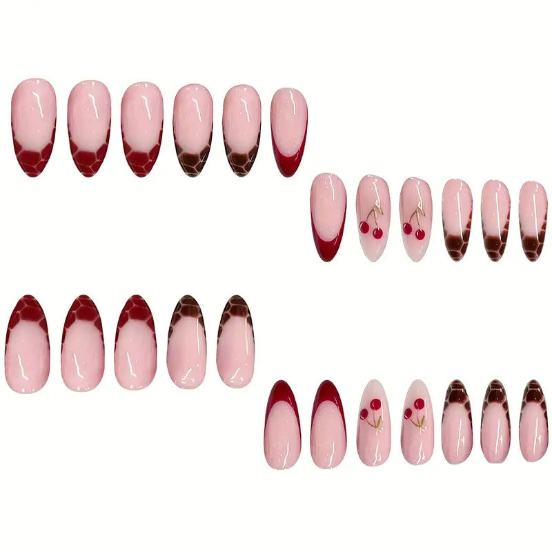 Artistic Dessert-Inspired Acrylic Nail Set Kalsten