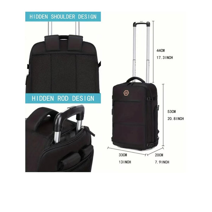 Versatile Trolley Suitcase Backpack