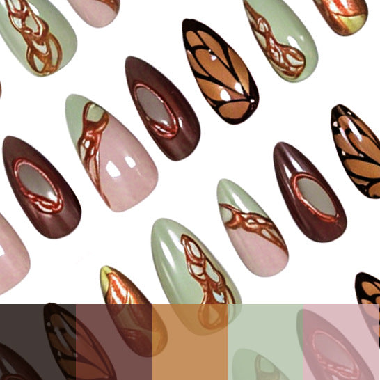 Artistic Abstract Nail Enhancements Kalsten