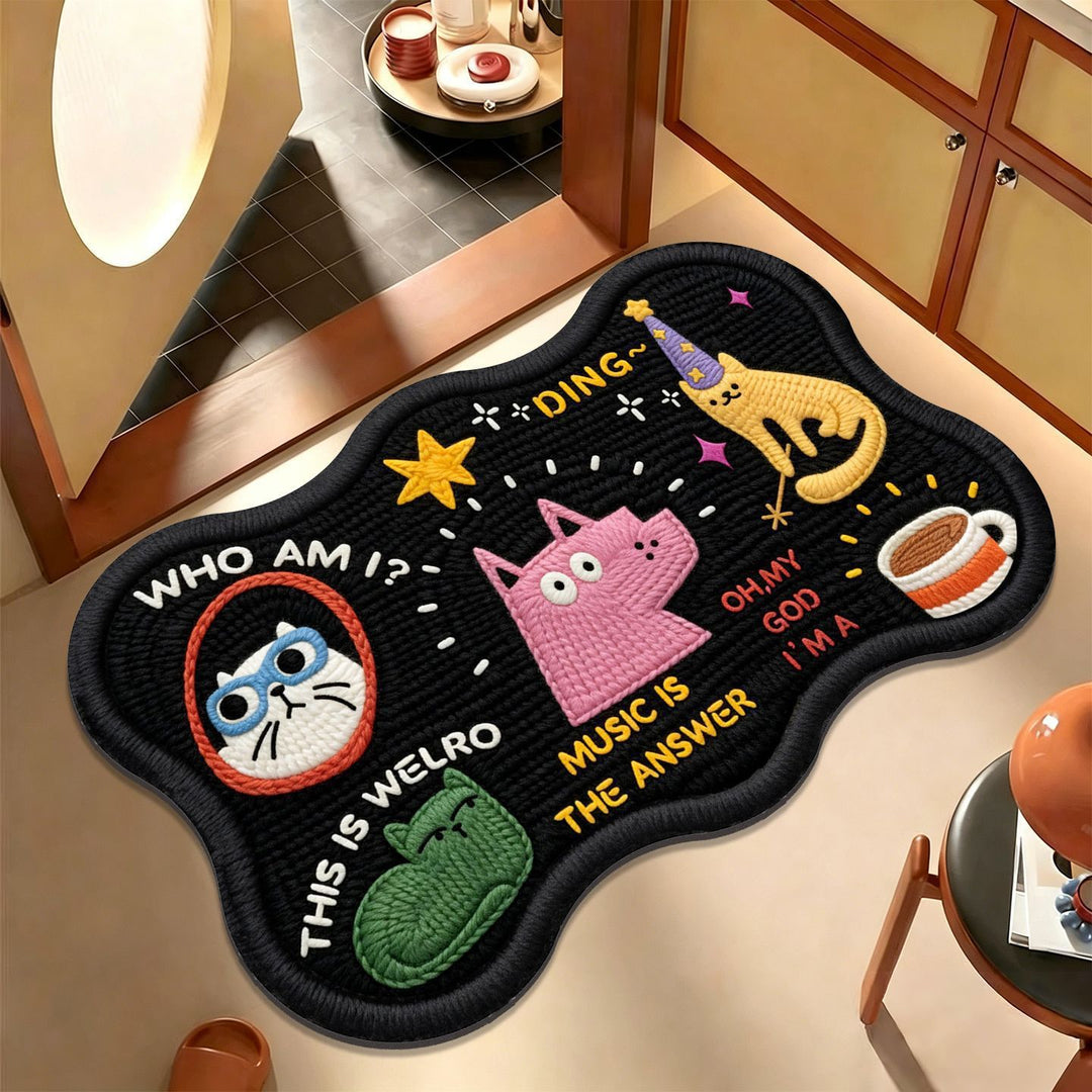 Playful Dog-Themed Area Mat