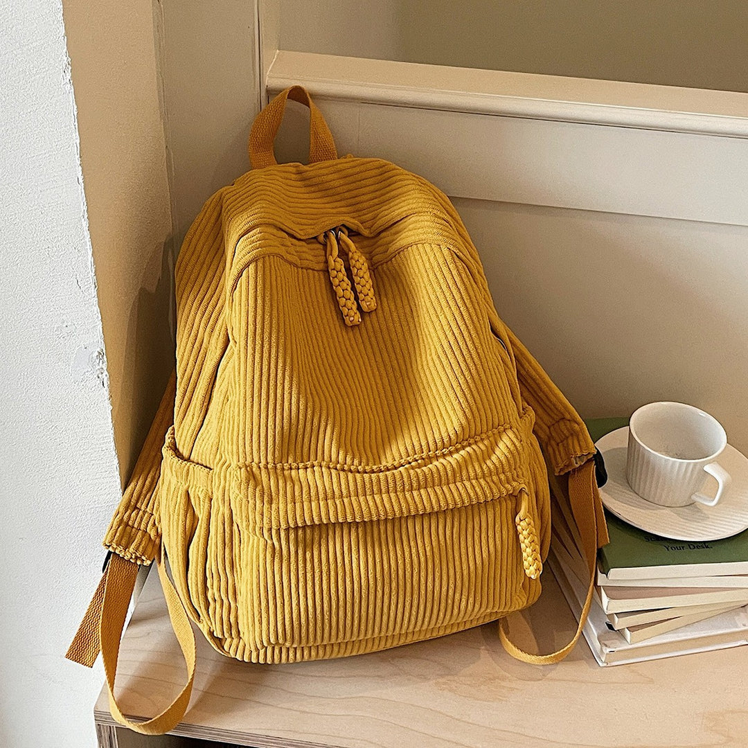 Corduroy Multi-Pocket Backpack Kalsten