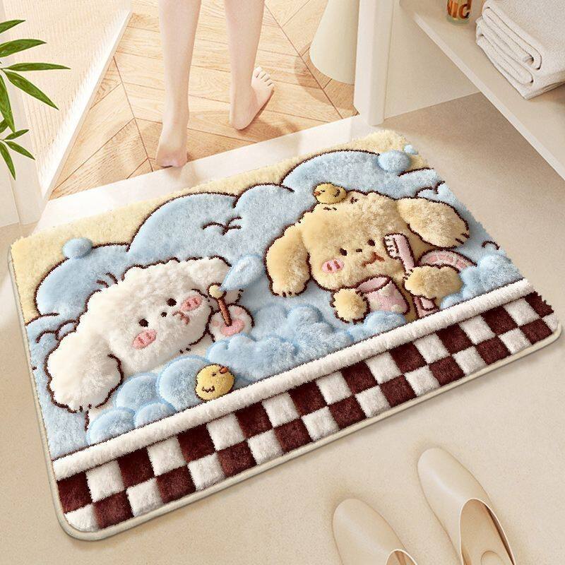 Cute Plush Cartoon Bathroom Mat