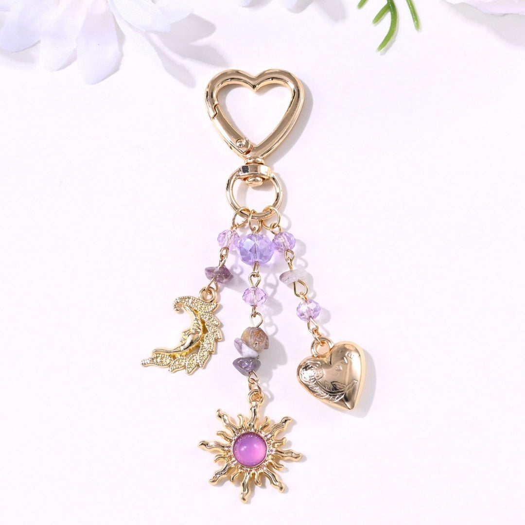 Keychain with Sparkling Sun Motif Kalsten