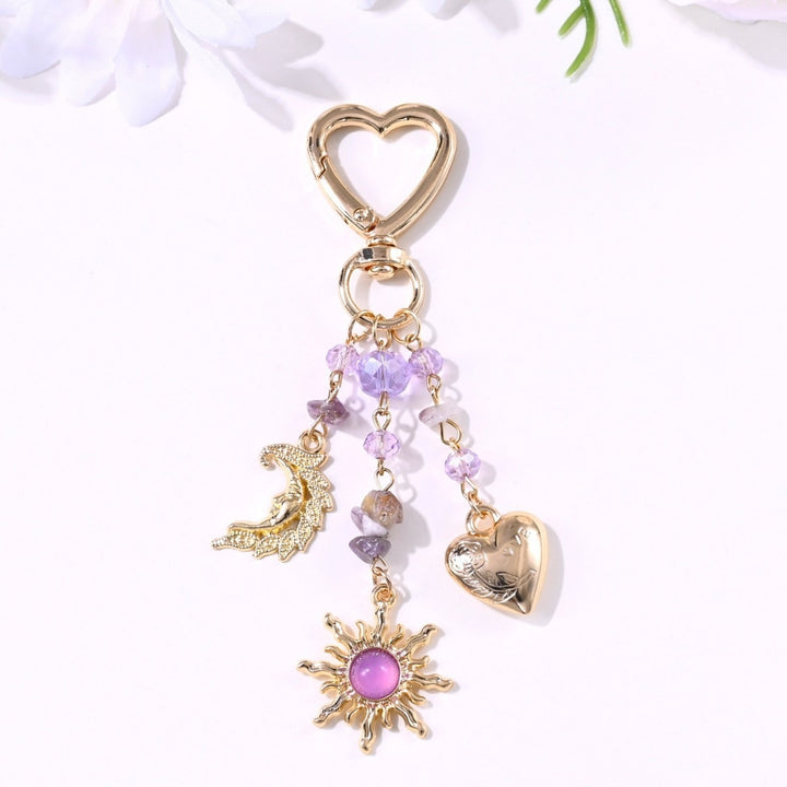 Keychain with Sparkling Sun Motif Kalsten