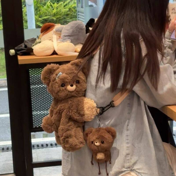 Cute plush shoulder bag with animal motif Kalsten