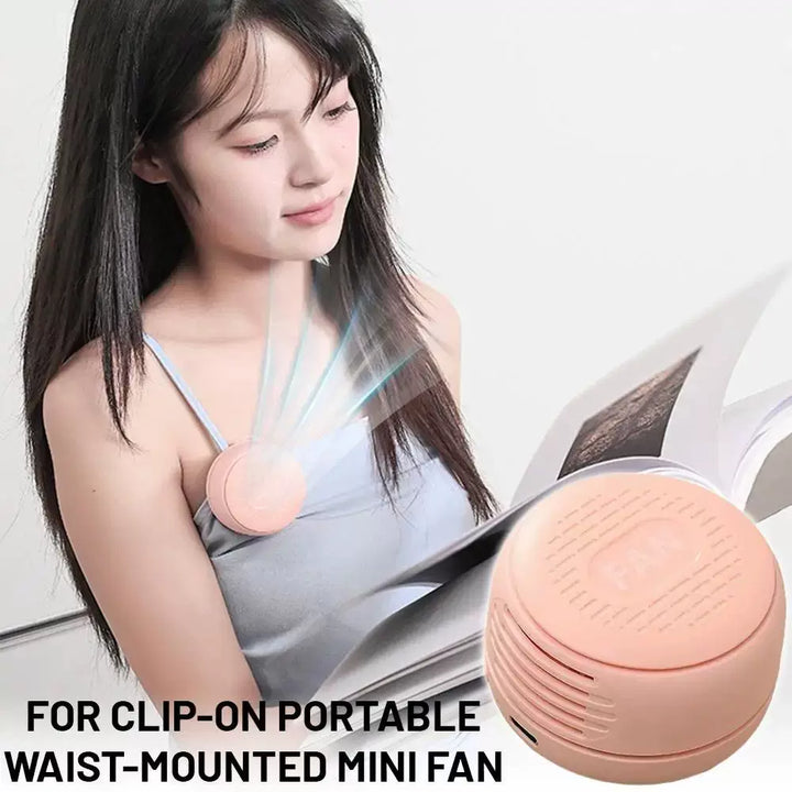 Unisex one size compact portable personal cooling fan with USB rechargeable battery and adjustable louvers Kalsten