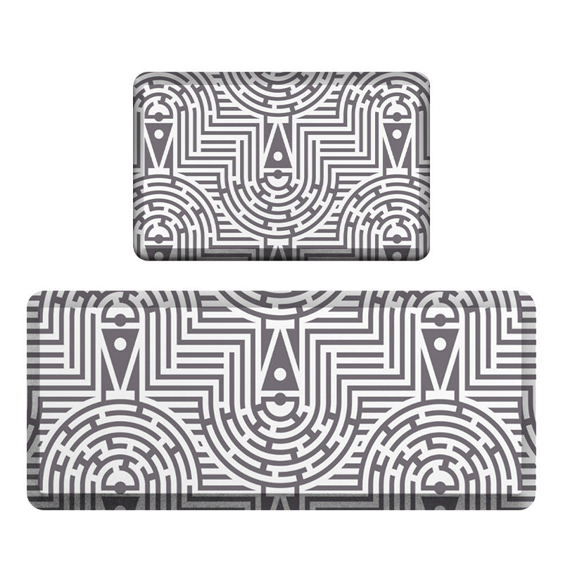 Geometric Pattern Kitchen Mat Set Kalsten