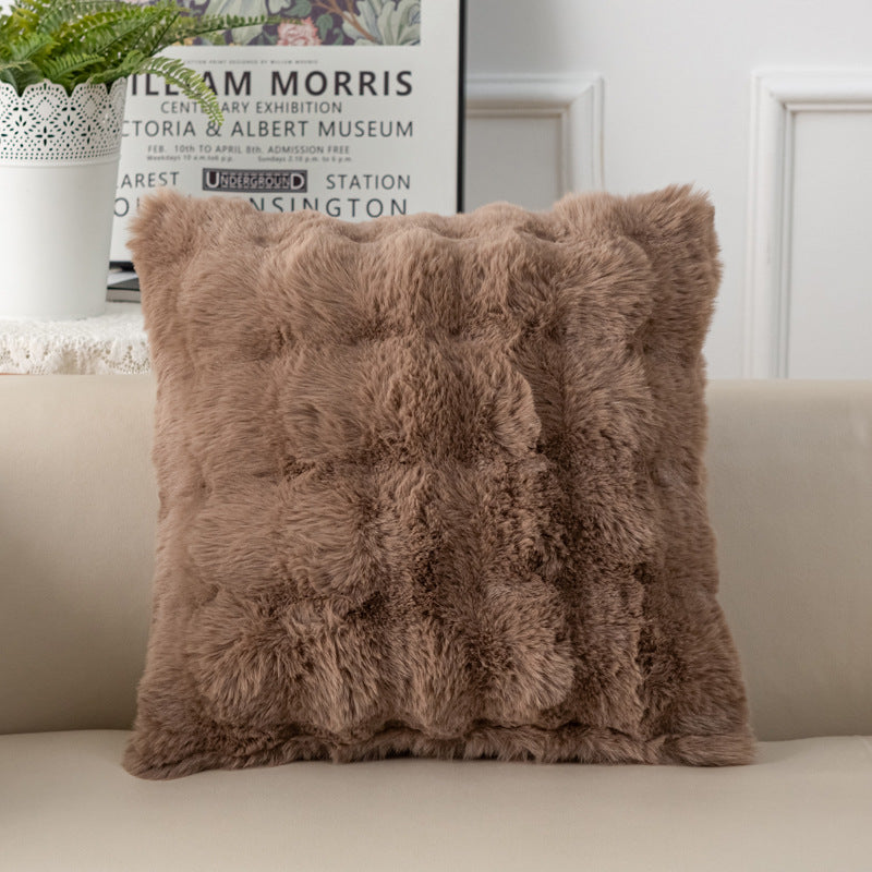Luxurious Faux Fur Decorative Cushion