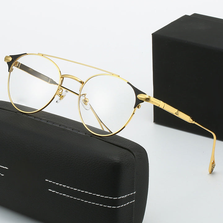 Women's round vintage sunglasses with high-quality metal frame and durable design Kalsten