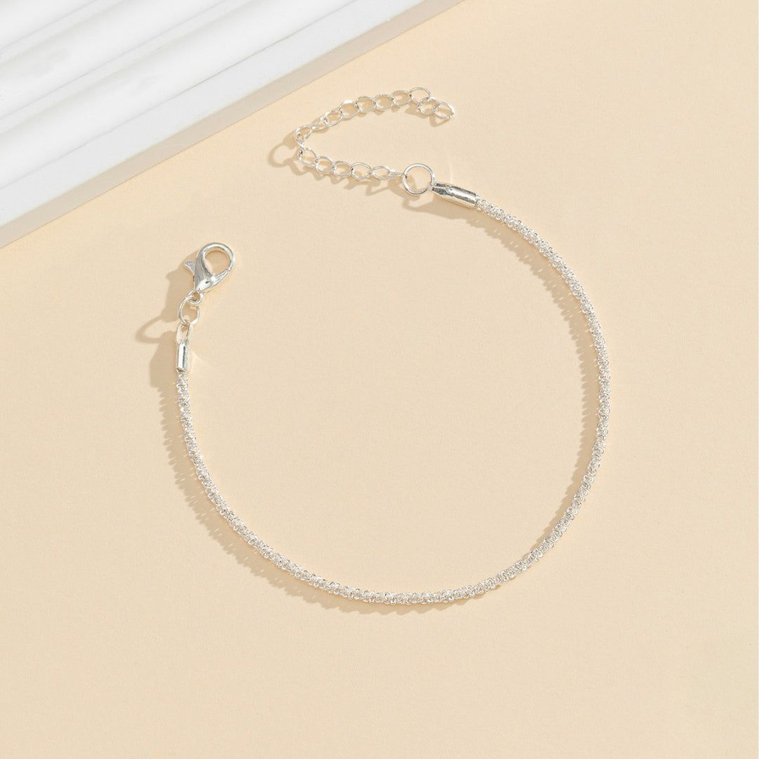 Sleek Adjustable Crystal Ankle Bracelet Kalsten