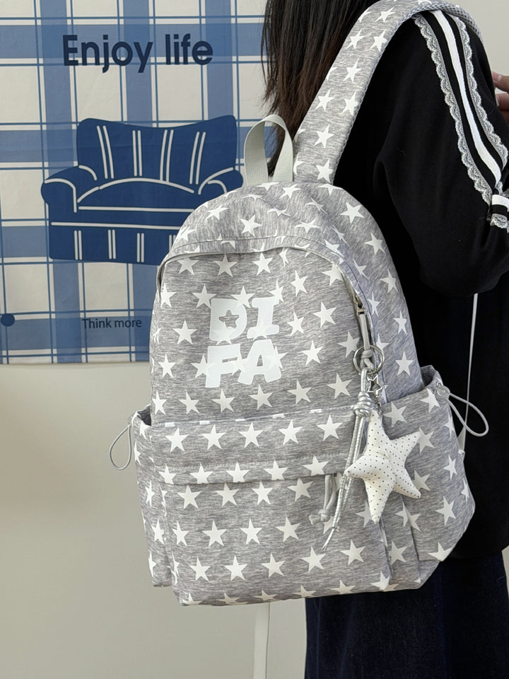 Stylish Star-Print School Backpack Kalsten