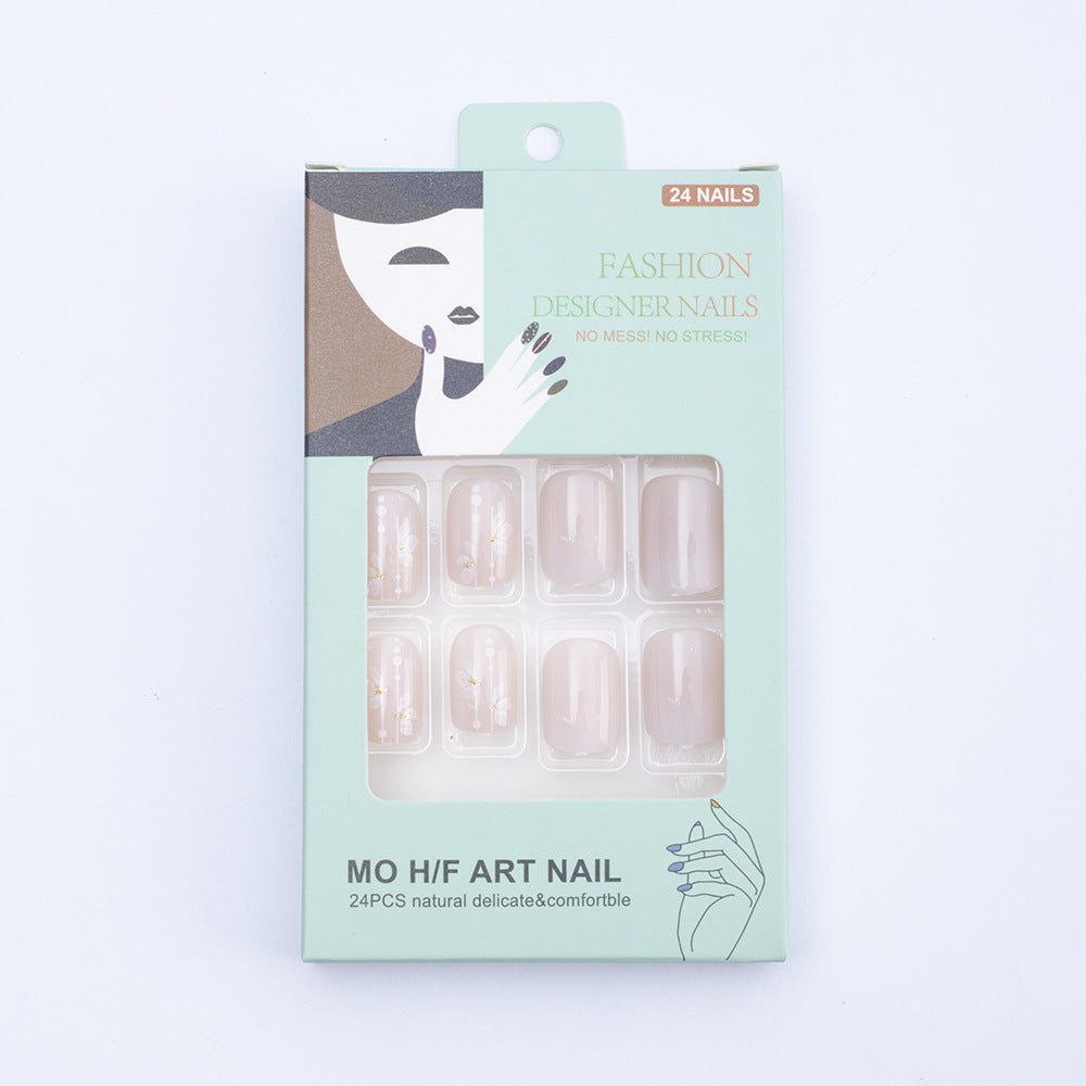 Delicate artificial nails with floral details Kalsten